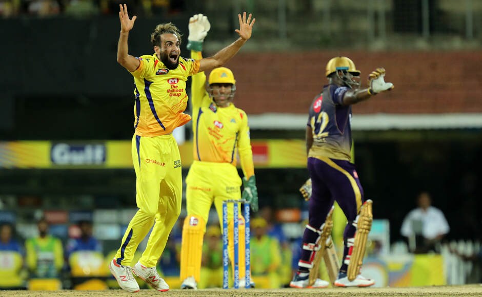 Imran Tahir (extreme left) was yet again at his brutal best with the ball in hand. The leggie picked up crucial wickets of Dinesh Karthik and Shubman Gill to run through the middle-order of the visiting team. Sportzpics Imran Tahir (extreme left) was yet again at his brutal best with the ball in hand. The leggie picked up crucial wickets of Dinesh Karthik and Shubman Gill to run through the middle-order of the visiting team. Sportzpics