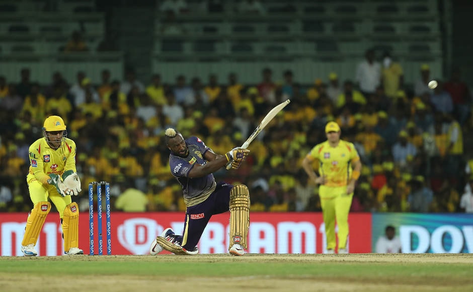 Andre Russell almost scored half of the team's runs on Tuesday as he scored 50 made off 44 balls. KKR, in total, could manage 108. Unlike his previous outings, Russell was calm at the crease and looked to play till the end of 20 overs. His plan worked and despite KKR losing wickets consistently at one end, they crossed the 100-run mark. Sportzpics Andre Russell almost scored half of the team's runs on Tuesday as he scored 50 made off 44 balls. KKR, in total, could manage 108. Unlike his previous outings, Russell was calm at the crease and looked to play till the end of 20 overs. His plan worked and despite KKR losing wickets consistently at one end, they crossed the 100-run mark. Sportzpics