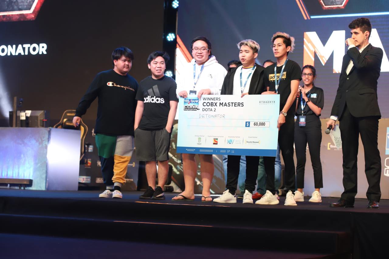 Detonator: Winners of Dota 2 COBX Masters 2019.