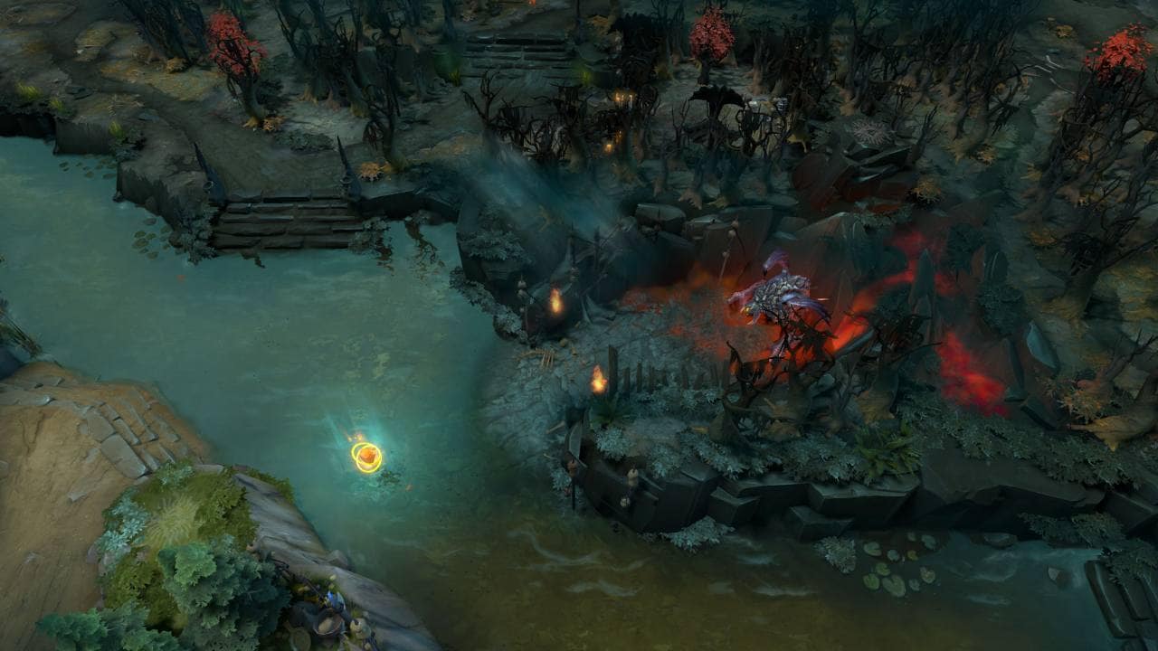 Rosh put and Roshan in Dota 2. Image: Dota 2.