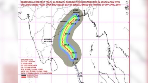 Navy on guard as Fani develops into 'severe cyclone'; likely to become 'extremely severe' before making landfall at Odisha, says IMD