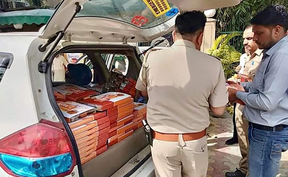 Several security personnel on election duty in Noida were served meals in packets labelled Several security personnel on election duty in Noida were served meals in packets labelled
