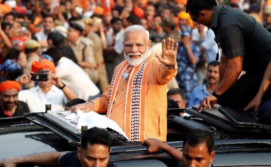 Modi was joined by BJP president Amit Shah, Uttar Pradesh chief minister Yogi Adityanath and other senior BJP leaders in the temple town, on a day the Congress ended speculation over its leader Priyanka Gandhi Vadra contesting against the prime minister by announcing local leader Ajay Rai's candidature. Twitter/@BJP4India Modi was joined by BJP president Amit Shah, Uttar Pradesh chief minister Yogi Adityanath and other senior BJP leaders in the temple town, on a day the Congress ended speculation over its leader Priyanka Gandhi Vadra contesting against the prime minister by announcing local leader Ajay Rai's candidature. Twitter/@BJP4India