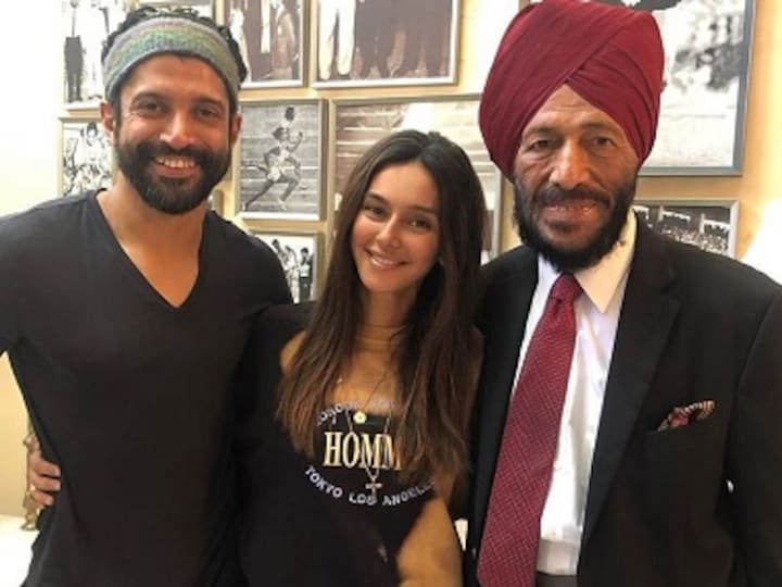 Shibani Dandekar visits Chandigarh with Farhan Akhtar, shares photo with 'reel and real' Milkha Singh
