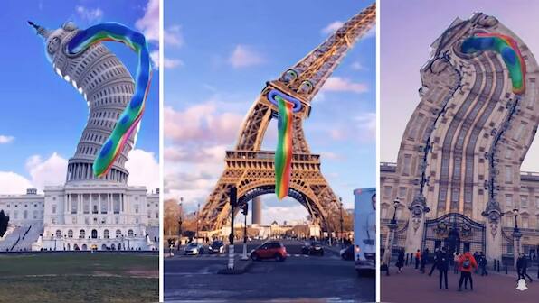 Snapchat Landmarkers will let you animate Eiffel Tower, Buckingham Palace, more
