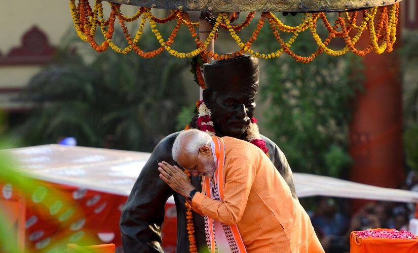 The Prime Minister held a roadshow in Varanasi on Thursday. AFP