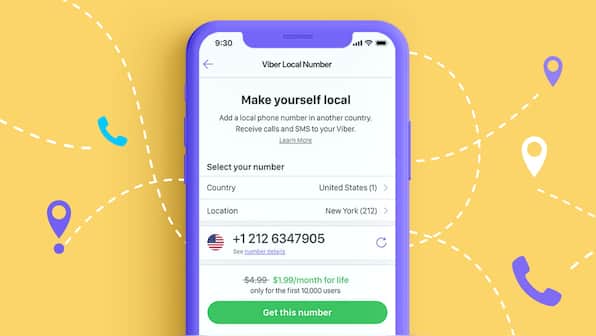 Viber's new feature lets you buy local numbers to receive calls for $4.99 per month