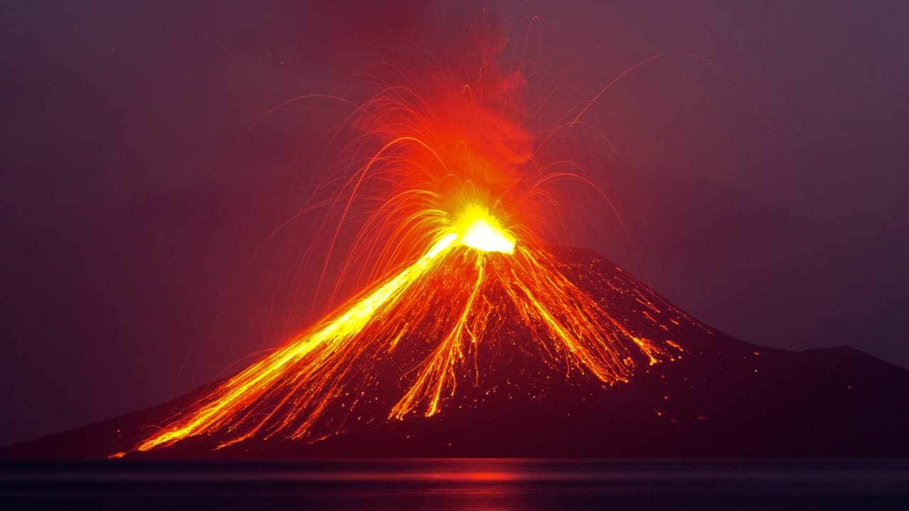 An erupting volcano. Image credit: Stringer