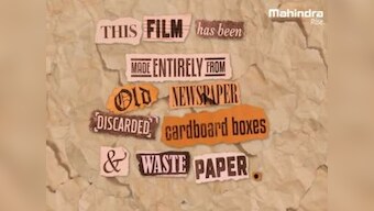 Mahindra produces an inspiring eco-friendly film using a set made of recycled wastepaper