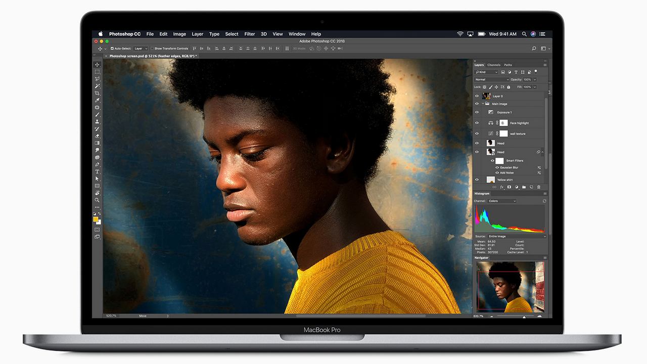 the top-end 15-inch MacBook Pro now comes with an updated Core i9 processor. Image: Apple