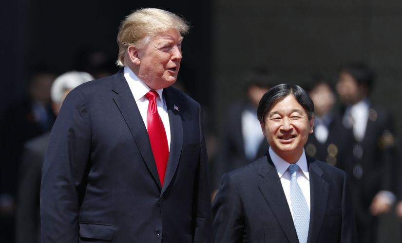 Donald Trump becomes first foreign leader to meet Japans new Emperor Naruhito: Shinzo Abe hopes honour will charm US president ahead of thorny trade talks