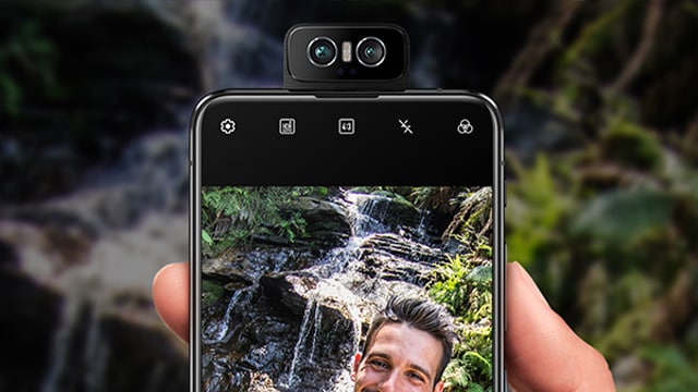 Using the rear cameras as selfie cams mean that you can now take 48 MP selfies and 13 MP ultrawides on the Zenfone 6. Stabilised 4k60 fps video is also now a possibility.