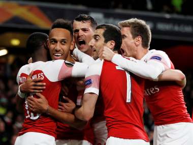 Europa League: Pierre-Emerick Aubameyang's late strike gives Arsenal the edge in semi-final tie against Valencia Europa League: Pierre-Emerick Aubameyang's late strike gives Arsenal the edge in semi-final tie against Valencia