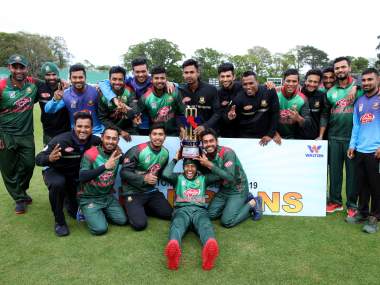 Bangladesh vs West Indies, tri-series final: Soumya Sarkar, Mosaddek Hossain's heroics helps Tigers beat Windies and clinch title Bangladesh vs West Indies, tri-series final: Soumya Sarkar, Mosaddek Hossain's heroics helps Tigers beat Windies and clinch title