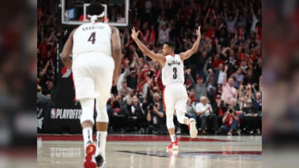 NBA Playoffs 2019: CJ McCollum's 41-point blitz helps Blazers edge past Nuggets in quadruple overtime; Bucks beat Celtics