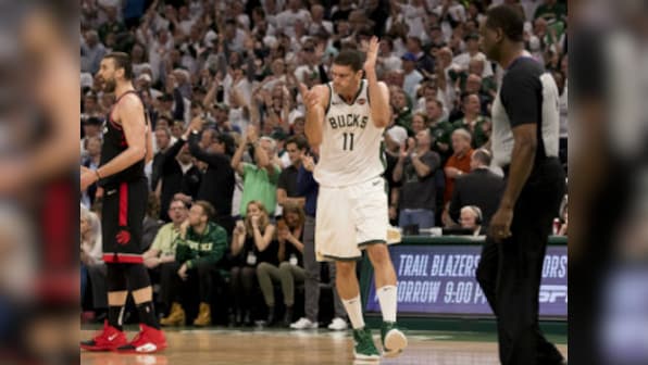 NBA Playoffs 2019: Brook Lopez's impressive late run sparks Bucks' hard-fought victory over Raptors in Game 1