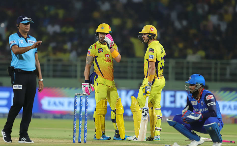 Faf du Plessis, Shane Watson score fifties as Chennai Super Kings beat Delhi Capitals to set up title clash against Mumbai Indians Faf du Plessis, Shane Watson score fifties as Chennai Super Kings beat Delhi Capitals to set up title clash against Mumbai Indians