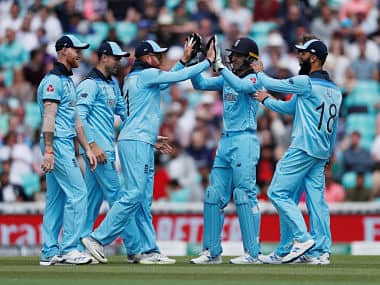 Cricket - ICC Cricket World Cup warm-up match - England v Afghanistan - Kia Oval, London, Britain - May 27, 2019   England’s Jonny Bairstow and team mates celebrate the run out of Afghanistan’s Najibullah Zadran   Action Images via Reuters/Paul Childs - RC1C3FE1CF50