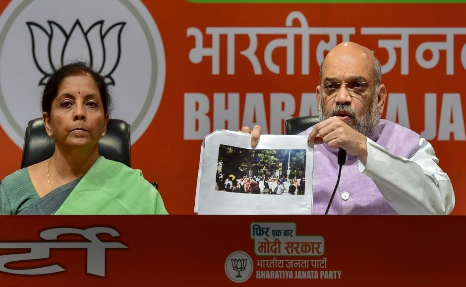 On Wednesday, Amit Shah also addressed a press conference to talk about the violence which ensued in his roadshow in Bengal on Tuesday. PTI On Wednesday, Amit Shah also addressed a press conference to talk about the violence which ensued in his roadshow in Bengal on Tuesday. PTI