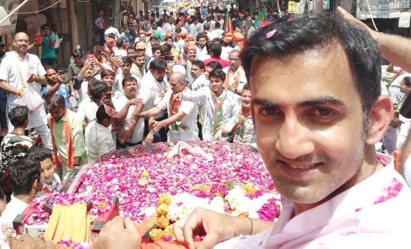 Former cricketer Gautam Gambhir is BJP's candidate against AAP's Atishi Marlena from East Delhi seat. Twitter@GautamGambhir