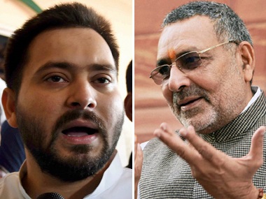 BJP's Giriraj Singh jeers at opposition over exit polls; RJD's Tejashwi Yadav terms predictions fraud and contrary to ground reality BJP's Giriraj Singh jeers at opposition over exit polls; RJD's Tejashwi Yadav terms predictions fraud and contrary to ground reality