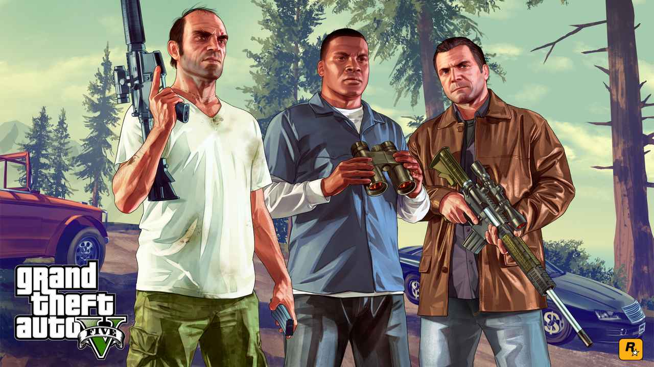 Grand Theft Auto V poster.