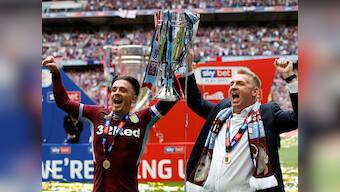 Aston Villa secure promotion to Premier League after beating Derby County in Championship playoff final
