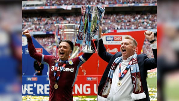 Aston Villa secure promotion to Premier League after beating Derby County in Championship playoff final