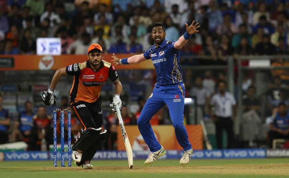 Krunal Pandya was the pick of the bowlers for MI as he grabbed figures of 2/22. He kept a tight leash on SRH batsmen and more importantly grabbed wickets for Mumbai at regular intervals. Sportzpics Krunal Pandya was the pick of the bowlers for MI as he grabbed figures of 2/22. He kept a tight leash on SRH batsmen and more importantly grabbed wickets for Mumbai at regular intervals. Sportzpics