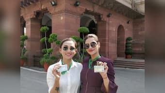 'Not a place for TikTok': TMC MPs Mimi Chakraborty, Nusrat Jahan trolled for clicking pictures outside Parliament