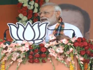 Prime Minister Narendra Modi addresses a rally in Odisha's Sundargarh. Twitter/@BJP4India