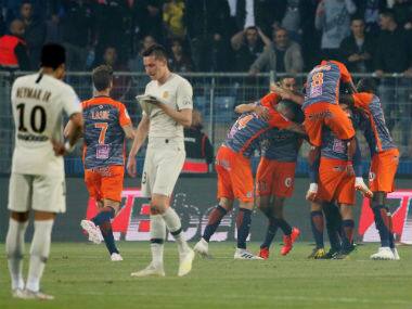Ligue 1: Paris Saint-Germain suffer third defeat in last four league games as Montpellier strike late to stun champions