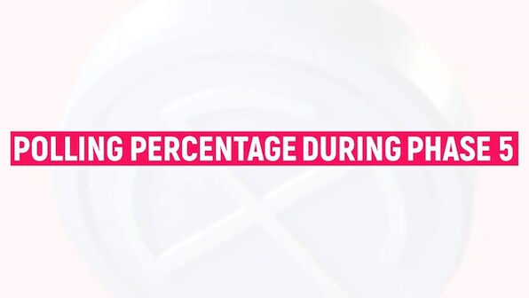 #LokSabhaElections2019: Phase V polling percentage