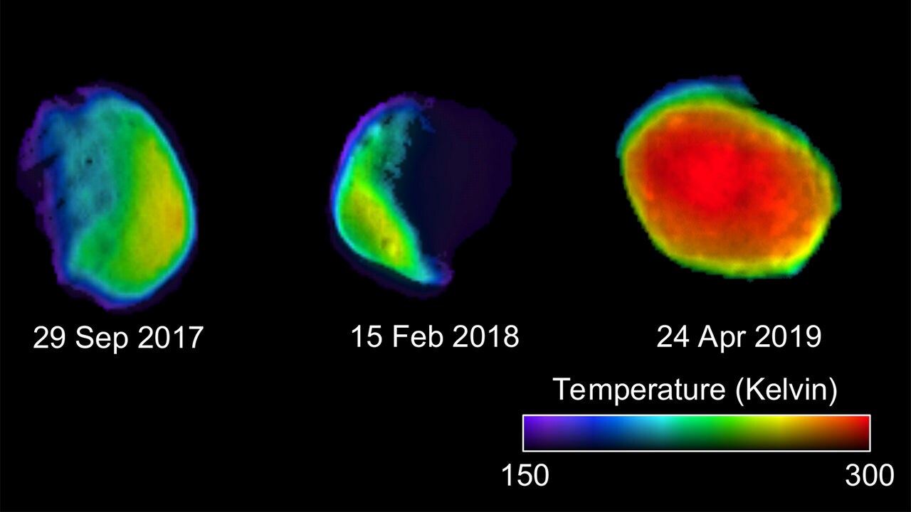 NASAs Odyssey spacecraft captures candy coloured image of Mars moon Phobos