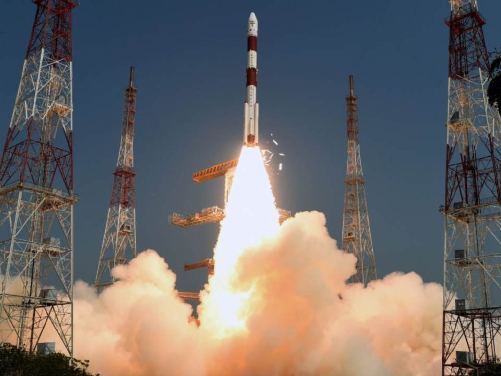 The PSLV-C46 rocket lifting off from Sriharikota with RISAT-2B. Image: ISRO