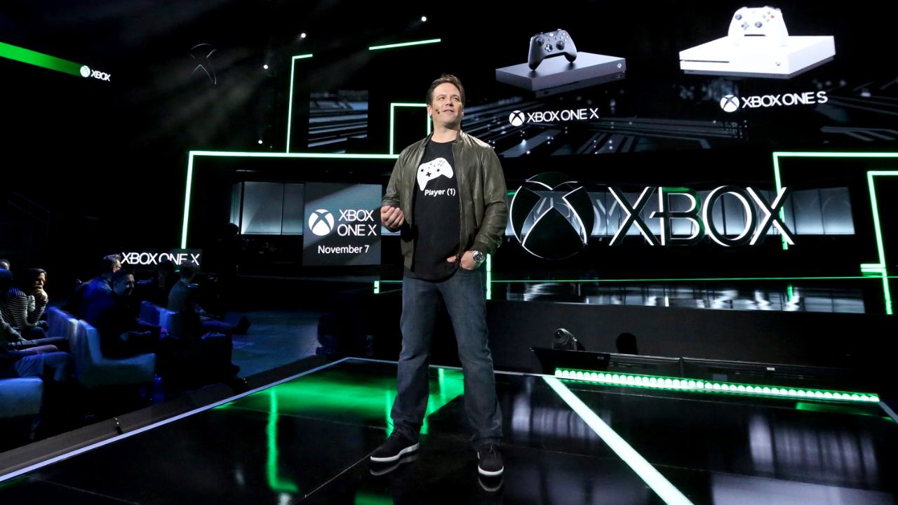 Phil Spencer, head of Xbox, discusses the Xbox One family of devices. Image: Microsoft.