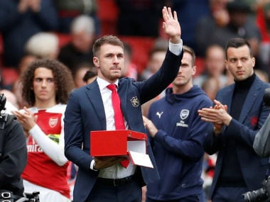 Premier League: Wales midfielder Aaron Ramsey makes emotional farewell to Arsenal ahead of Juventus switch