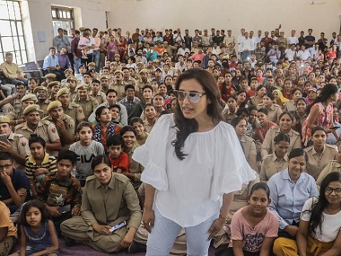 Mardaani 2: Rani Mukerji interacts with Kota police and their families while shooting for cop film Mardaani 2: Rani Mukerji interacts with Kota police and their families while shooting for cop film