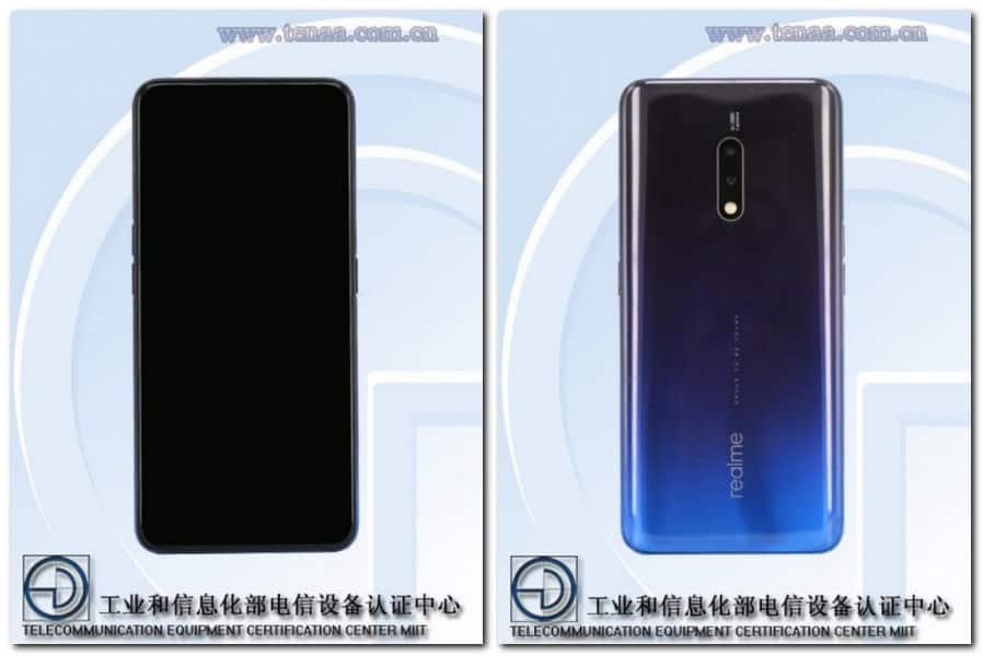 The Realme X as seen on the TENAA website. Image: TENAA