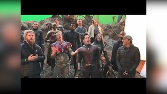 Watch: Robert Downey Jr marks first Iron Man film's 11 years with Avengers Endgame cast
