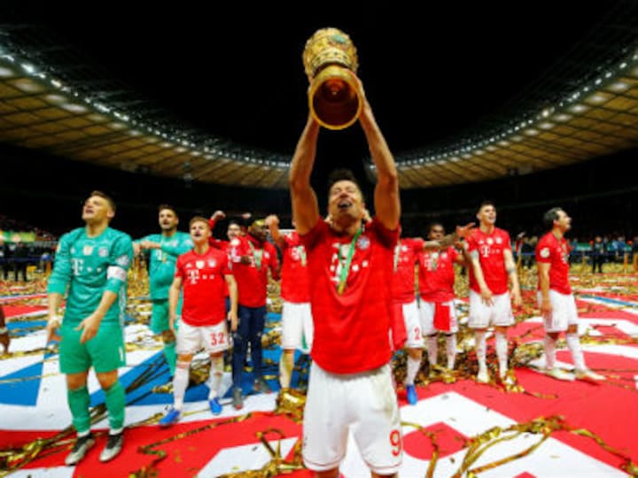 DFB Pokal: Robert Lewandowski dedicates titles to Arjen Robben, Franck Ribery as Bayern Munich end season with German Cup win