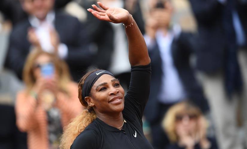 Serena Williams of the US celebrates after winning against Japan's Kurumi Nara. AFP