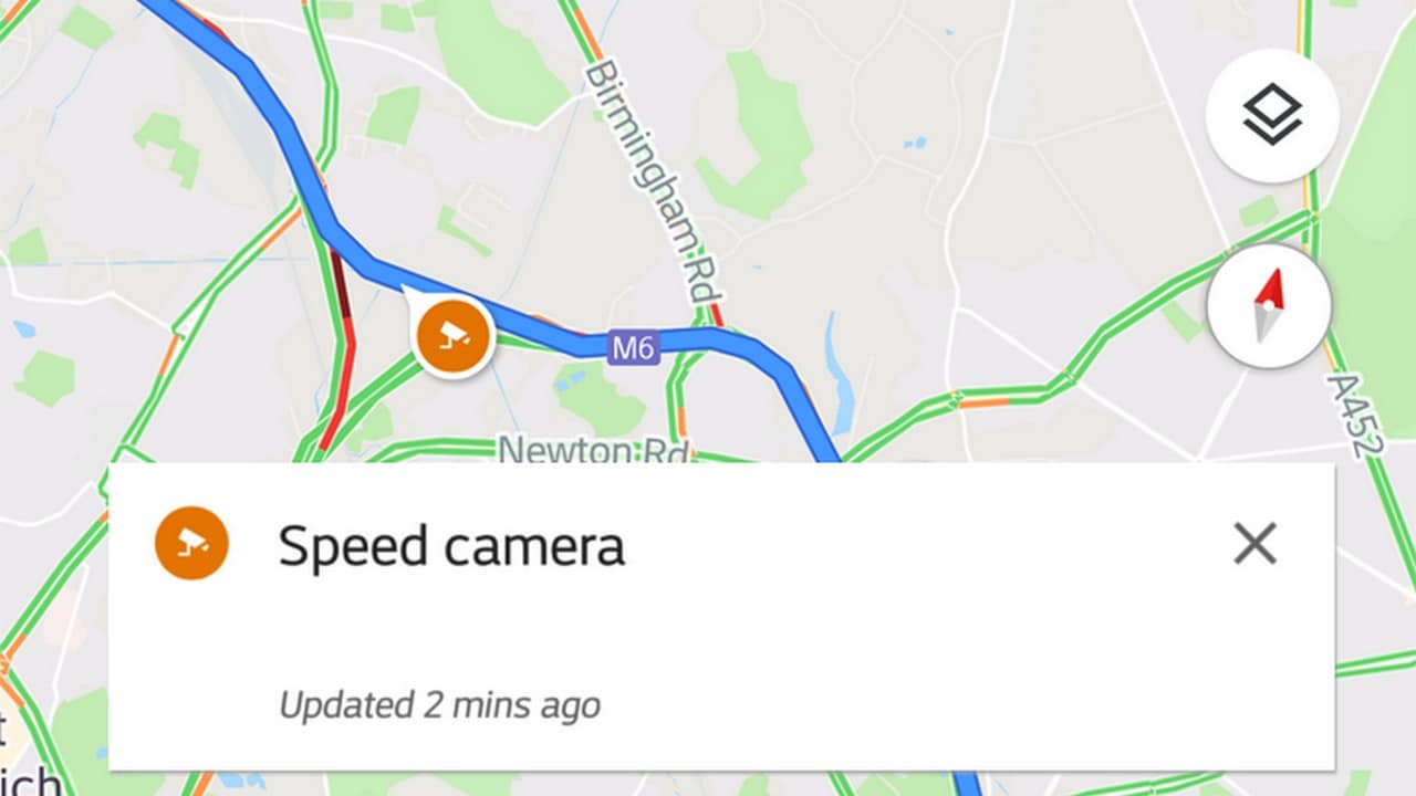 The Speed Camera feature on Google Maps is now being rolled out to many more countries. Image: Android Police