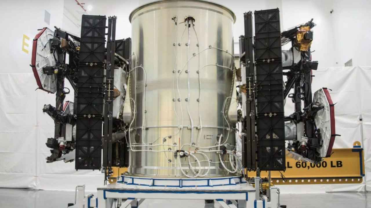 A prototype Starlink satellite. The first two prototype Starlink satellites were launched by SpaceX in February 2018. Image: SpaceX