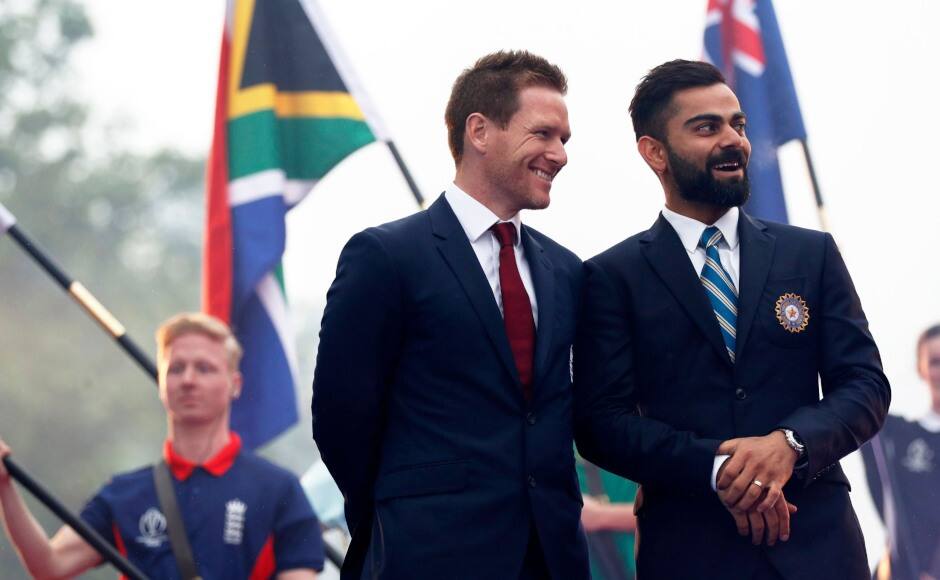 Virat Kohli and Eoin Morgan