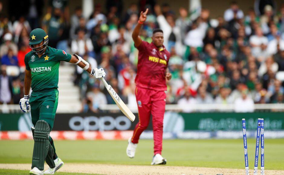 Wahab Riaz came out swinging to push Pakistan beyond the 100-run mark before Oshane Thomas got rid off him with a pinpoint yorker to seal the innings. Reuters