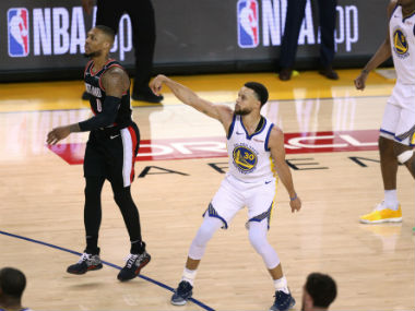NBA Playoffs 2019: Stephen Curry drains nine three-pointers against Blazers in Warriors' easy Game 1 victory NBA Playoffs 2019: Stephen Curry drains nine three-pointers against Blazers in Warriors' easy Game 1 victory