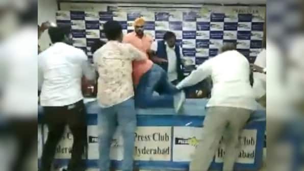 Dalit body president attacked in Hyderabad during presser on alleged irregularities at Telangana gurukuls