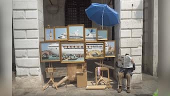 Banksy crashes the Venice Biennale with unauthorised street stall; posts video on social media