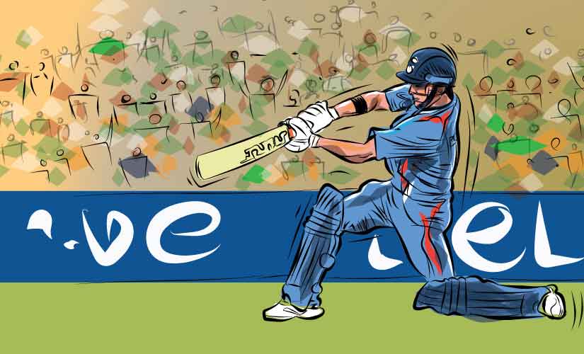 Gautam Gambhir played a pivotal role in India’s win. Artwork by Rajan Gaikwad